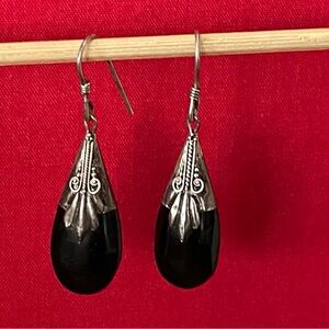Vintage Sterling Silver Drop Earrings.